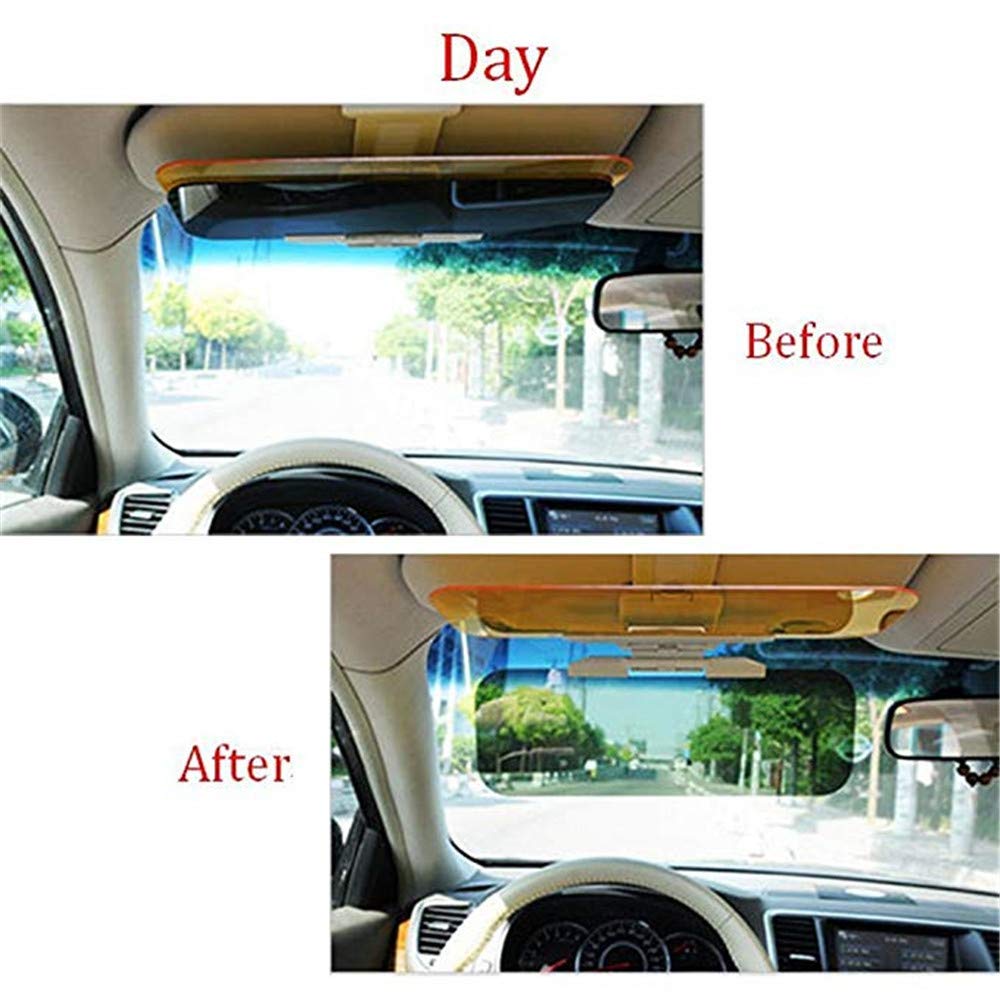 Parasole Auto 2 In 1 Giorno E Notte - Visiera Antiriflesso Regolabile Con Pulsante - Foto 4