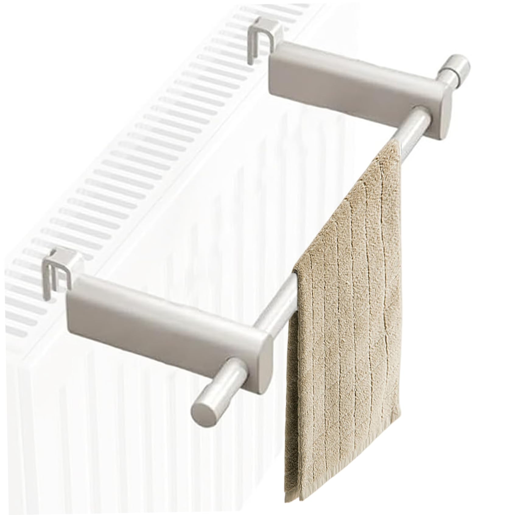 Nassmosse 11.81 Inch Radiator Towel Rail 12'' Heat-Resistant Safe Detachable Sturdy Over Radiator Towel Rail Hanger For Towels Clothes Toys