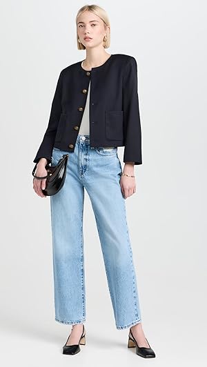 ジャケット on&on Minimal Stitch Point Jacket NEW4XJ214_91 Amazon.com: FRAME Women's Button Front Jacket, Navy, Blue