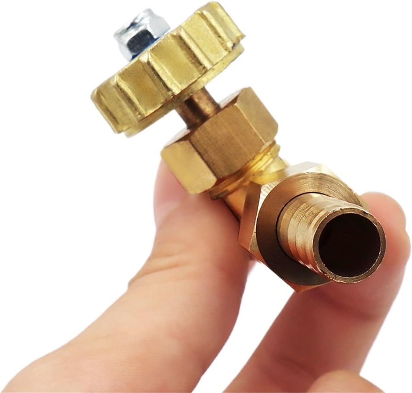 1pcs 8mm/10mm 1 Mpa Water valve ID Hose Barb Brass Parallel Needle Valve For Gas Max Pressure(8mm)