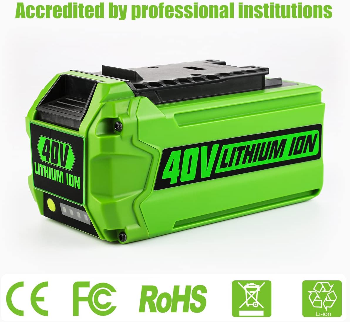 ANTRobut Replacement for Greenworks 40V Battery and Charger 29482 Compatible with 40V Greenworks Battery 29472 29462 6.5Ah - Image 2