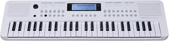 Medeli MK49 49 Key Portable Keyboard, White