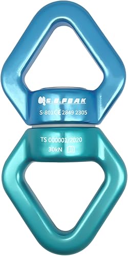 Miniatura 12 de Columpio giratorio de 35 kN, dispositivo giratorio de 360 ° certificado CE, accesorio colgante silencioso para columpio de árbol, danza aérea