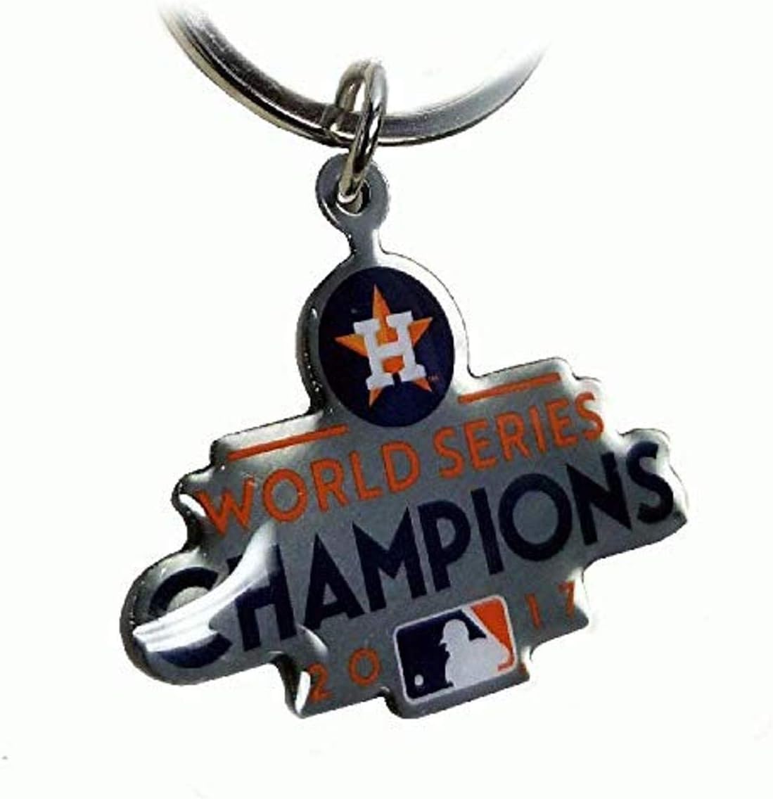 FOCO MLB Houston Astros Unisex Metal Logo KEYCHAINMETAL Logo Keychain, Team Color, One Size