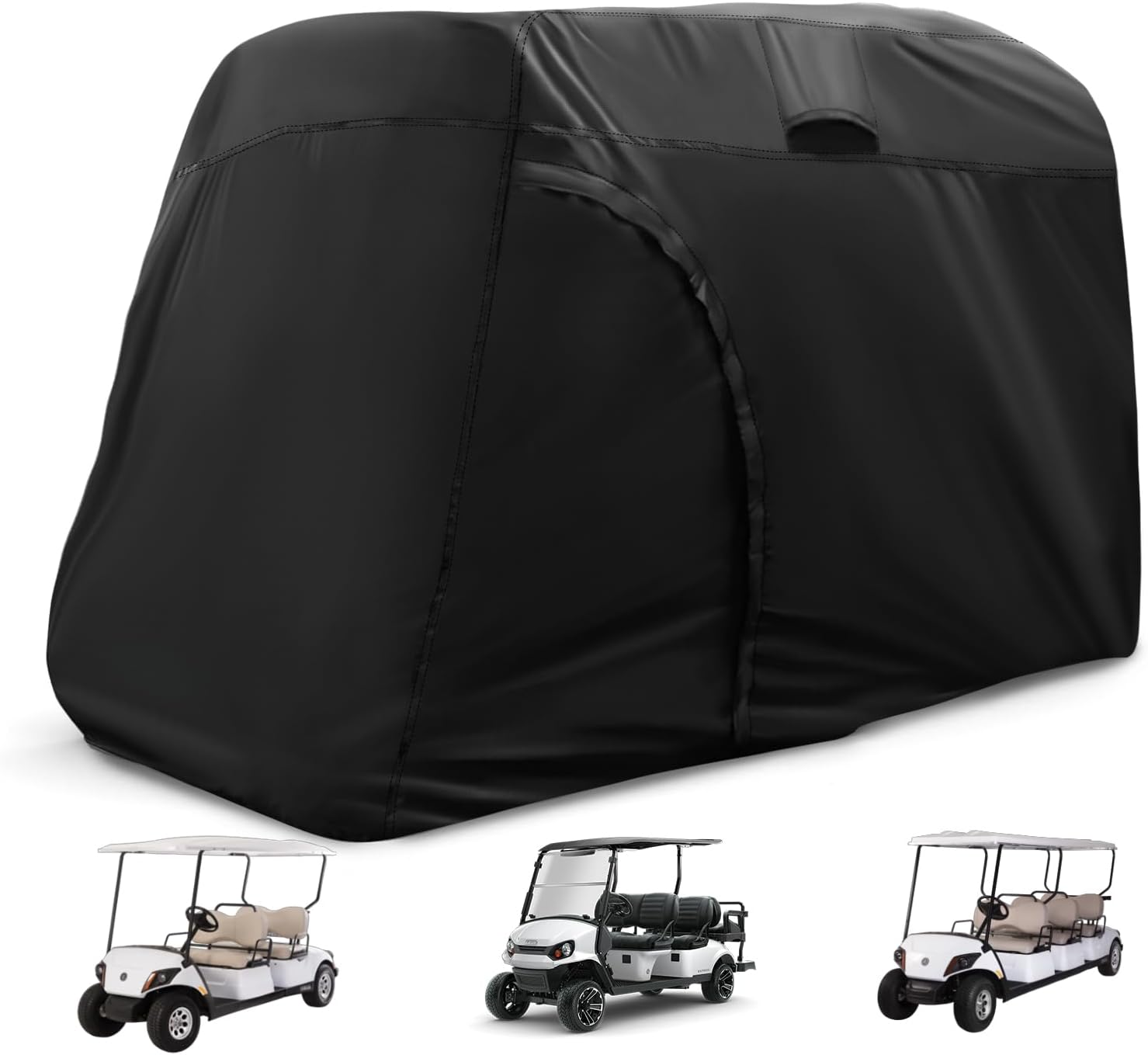 Golf Cart Cover,420D Waterproof Golf Cart Seat Covers 6/8 Passengers,Golf Cart Accessories Fits for Yamaha,Honda,Club Car,Ezgo Golf Carts