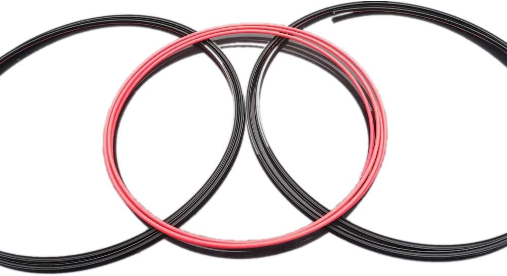 Stretchable Rubber Protection Ring Car Wheel Trim Strip with Glue Color Red