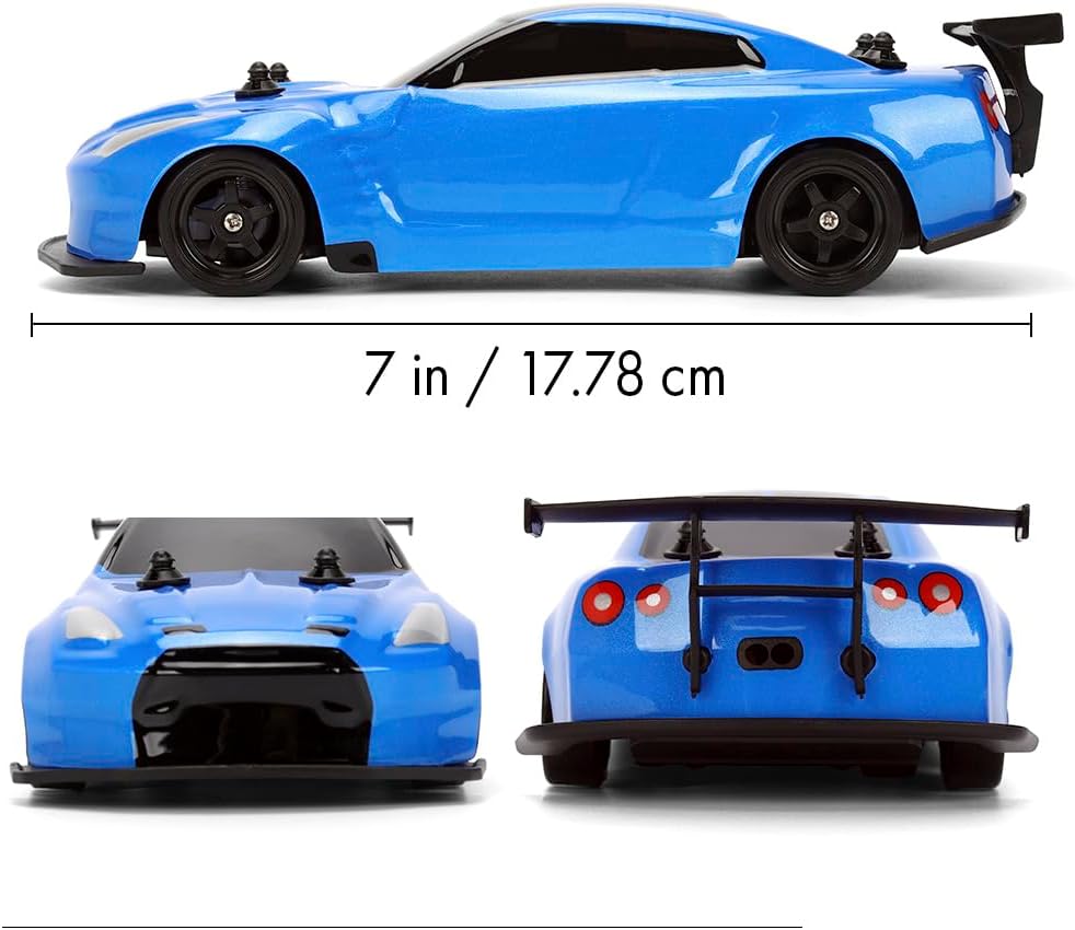 Jada Toys Fast and Furious RC Drift Car - Nissan GT-R R35 Ben Sopra 2009 (19 cm) as Remote Controlled Toy Car for Fans & Children from 6 Years, Max. 8 km/h, 2.4 GHz Remote Control, Includes Batteries