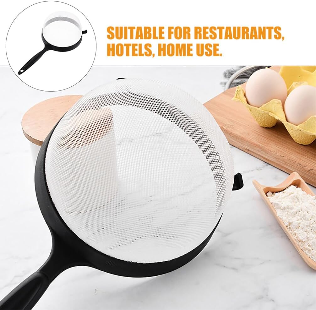Alipis Plastic Flour Sieve, Flour Sifter, Sugar Powder Spreader, Mesh Strainer Colander Food Soy Milk Sieve with Handle Icing Sugar Sifters Tea Filter for Kitchen