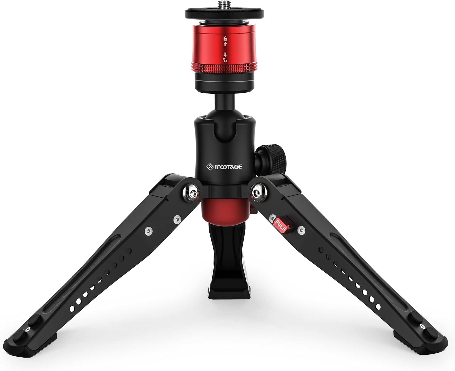 IFOOTAGE Monopod Base Cobra 3 Base, Aluminum Desktop Mini Tripod for Camera, Tabletop Small Tripod with 1/4" & 3/8" Screws for Sony, Nikon, Canon DSLR Cameras, Payload 17.64lbs
