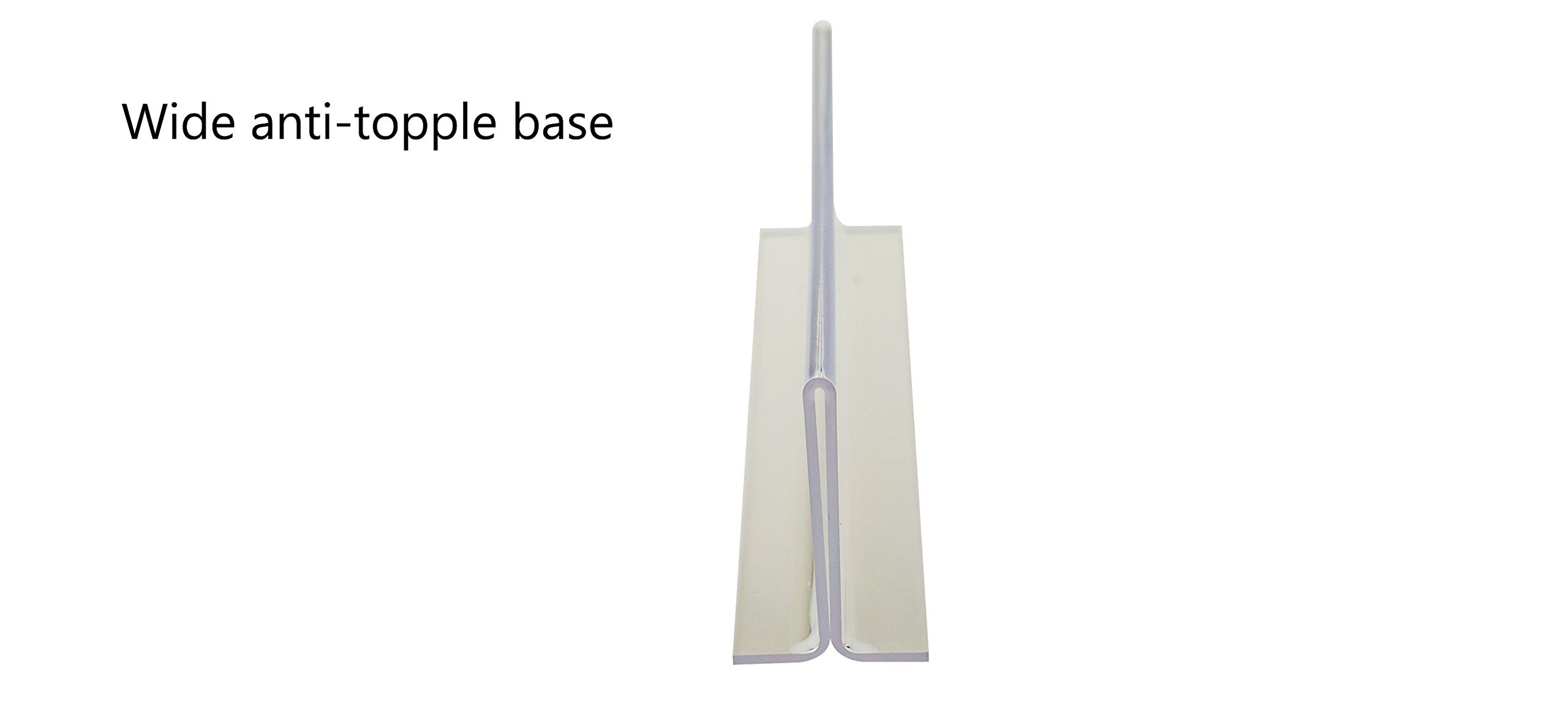 Marketing Holders 4 Pack Name Plate Clear Acrylic 8 x 2 Inch Sign Holder Bottom Load Desk Reception Counter Display Stand Office Double Sided Landscape Informational Direction Frame