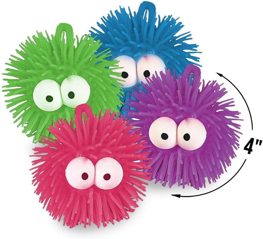 Fun Express Puffer Ball W/Eyes | Fun Outdoor Toy for Kids – Great for Parties, Prizes & Active Play