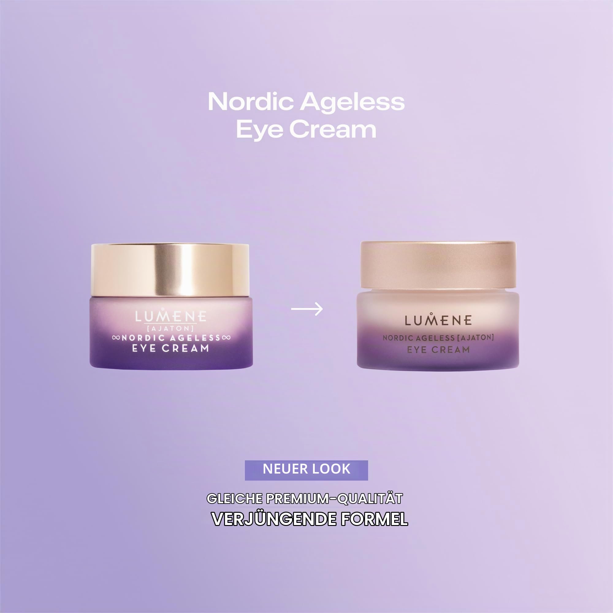 LUMENE [AJATON] Nordic Ageless Eye Cream | Strafft, glättet und spendet Feuchtigkeit für die empfindliche Augenpartie | Mit nordischem Birkensaft und Hyaluronsäure | Faltenvorbeugung für reife Haut