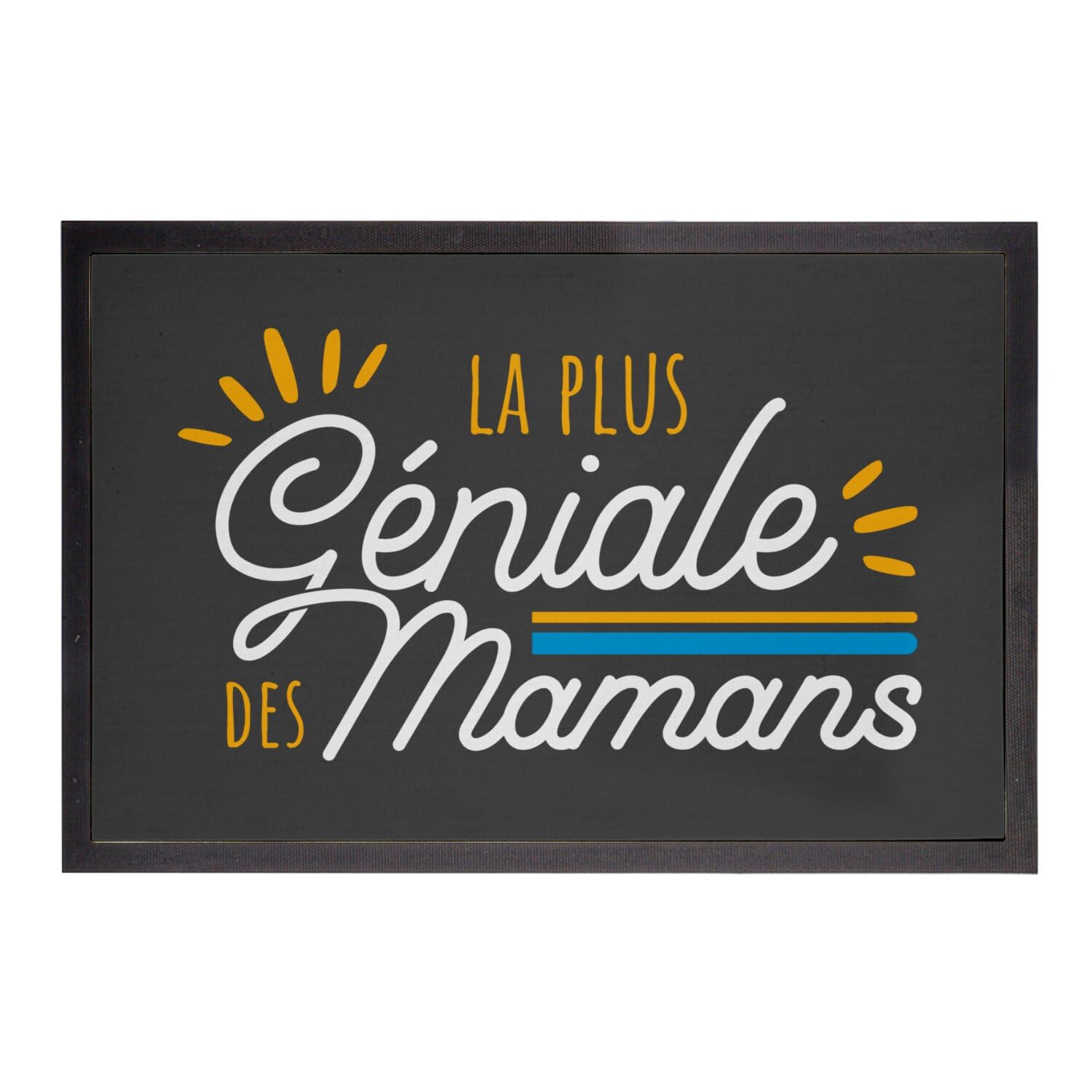 Paillasson noir La Plus Géniale des Mamans : l'amour familial dès le seuil