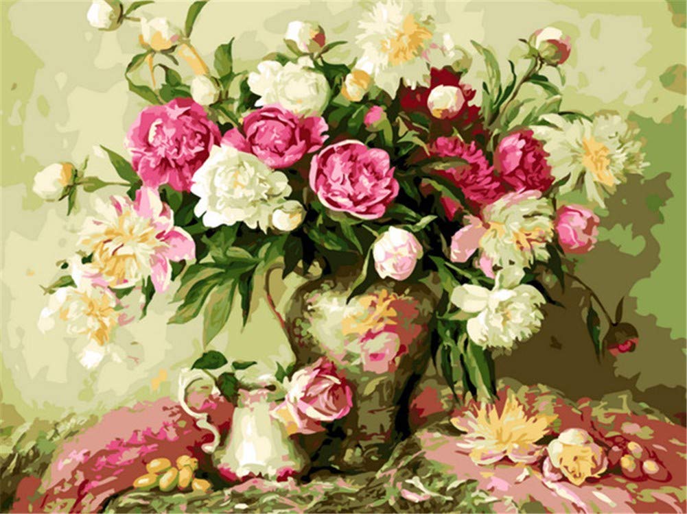 Broderie diamant rose 5D 80x100cm pour combler un grand mur vide