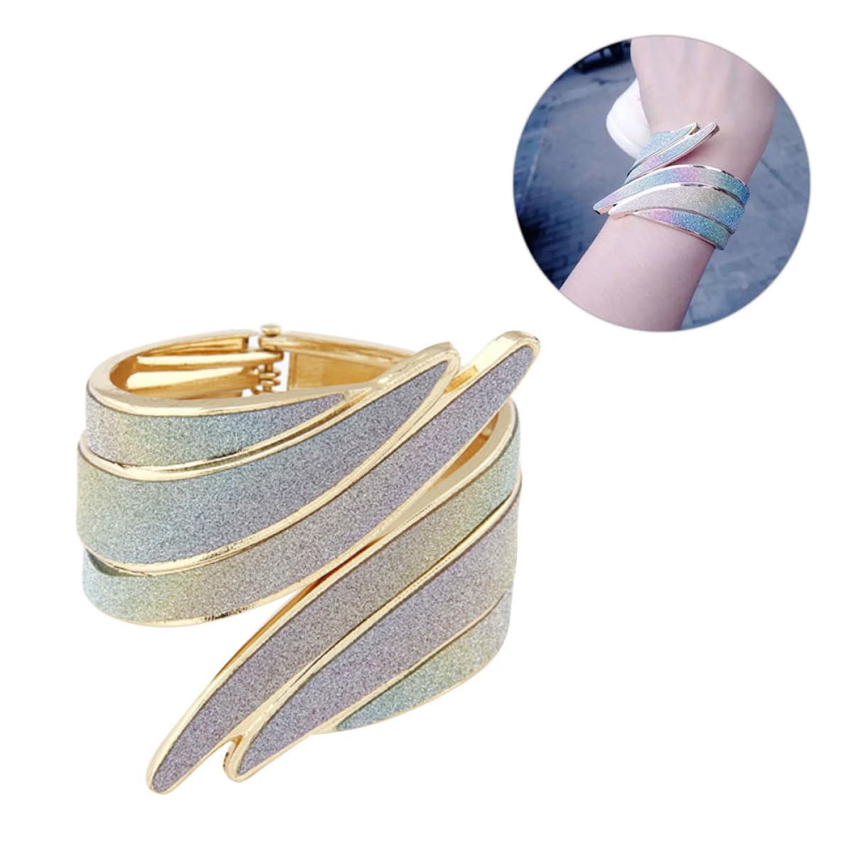 LIFKOME 3piezas Pulsera De Color Aleatorio Diseño De De Ángel Joyería De Moda Punk Pulsera Exagerada Para Mujer y Niñas Para Fiesta y