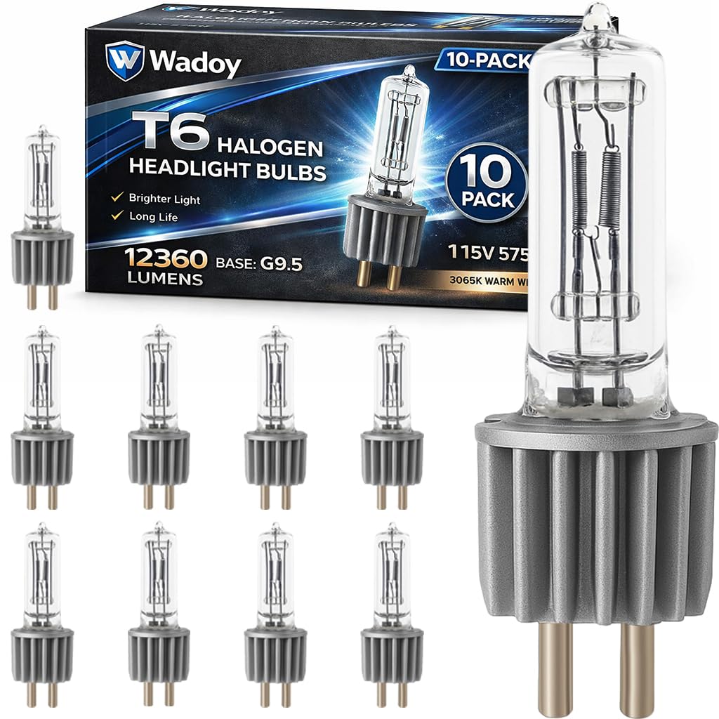 HPL 575/115/X Halogen Lamp Bulbs 10 Pack, 54807 575W 115V T6 Stage Lights