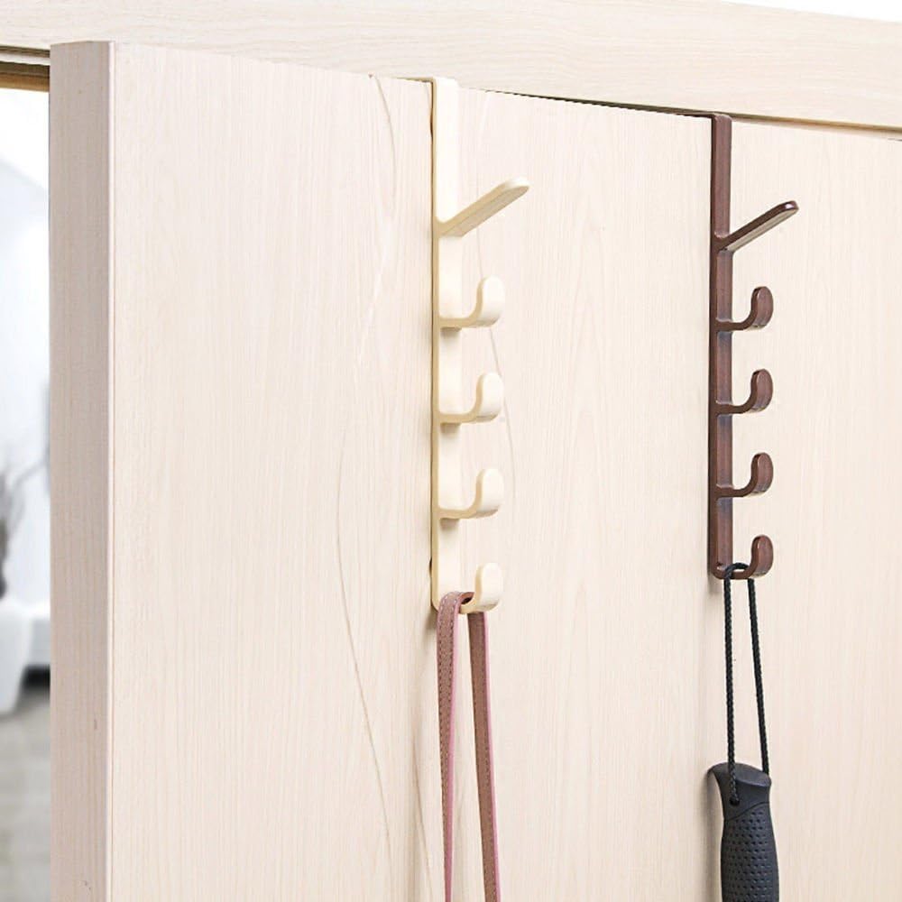 ON GATE ABS Multi-Functional Adjustable 5 Level Door Straps Hooks Hanger Organizer - 2pc