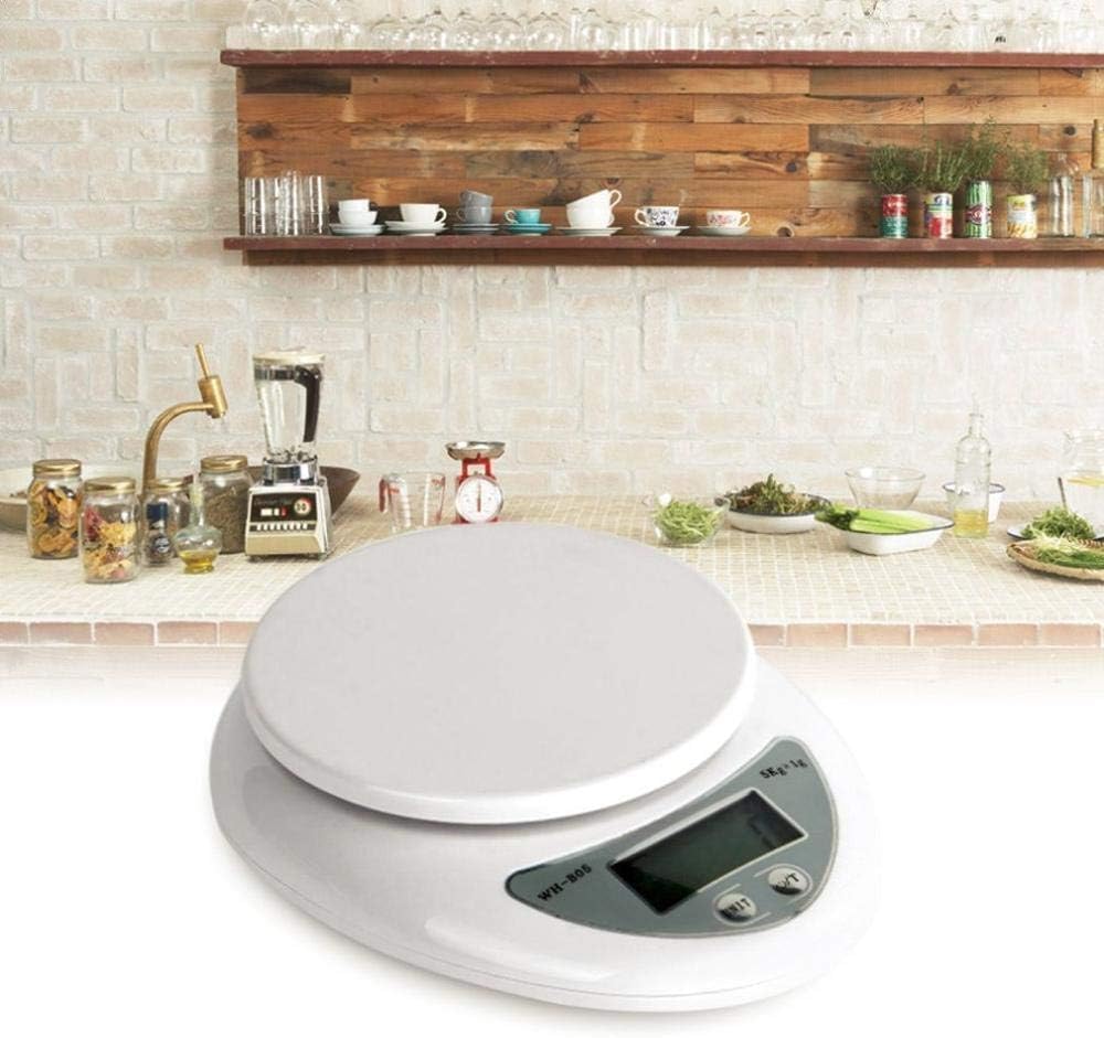 For Cocina y joyería Báscula Digital Báscula for Alimentos Báscula de Cocina Digital retroiluminada de 5 kg/1 G Báscula electrónica de Alta precisión Báscula de Gancho portátil Balanzas