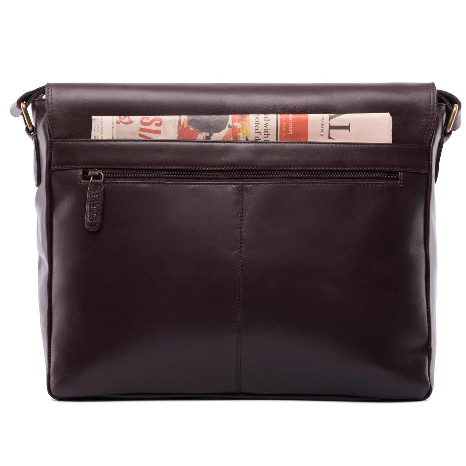 Leabags Oxford Laptoptasche Leder Herren Damen Echtleder Choco – Bild 7