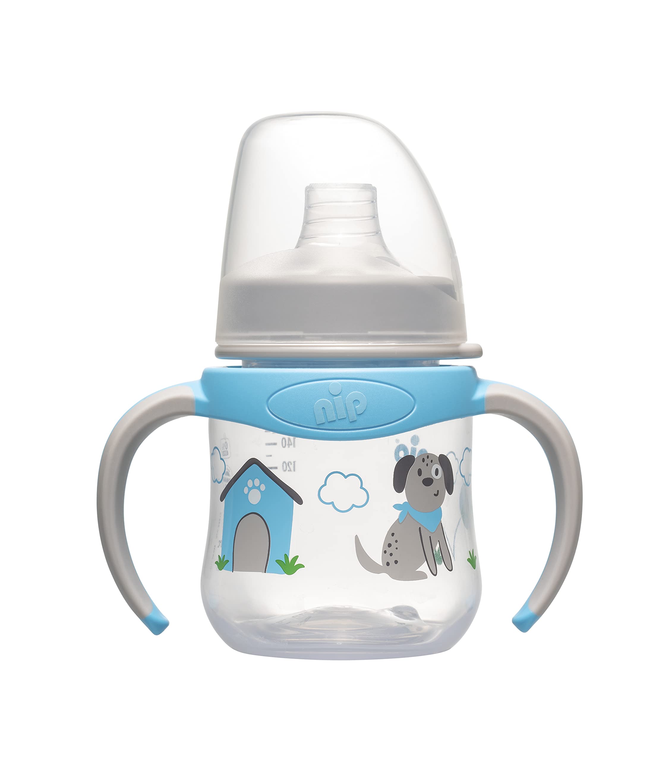 – Wide-Neck Leak Proof Training Baby Bottle Boy Blue- 150 ml, 6M+,Easy Grip Handles, BPA-Free, Soft Spout, Dual Anti-Colic Vent,Durable Nursing & Feeding Bottle for Infact & Toddlers,Made in germany