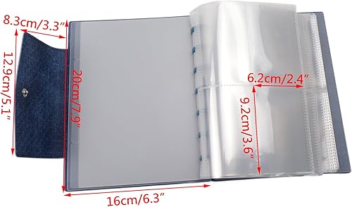 Miniatura 2 de Wealrit Álbum de tarjetas fotográficas de 3 pulgadas, 20 hojas de 3 pulgadas, con mangas Polaroid, álbum de fotos Kpop, soporte para tarjeta