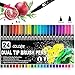 Price comparison product image Gelanty Brush Fineliner Pens, 24 Colour Felt Tip Pens Drawing Brush Markers Watercolour Pens Set Bullet Journal Pens for Writing Drawing Sketching Painting Calligraphy Coloring Book