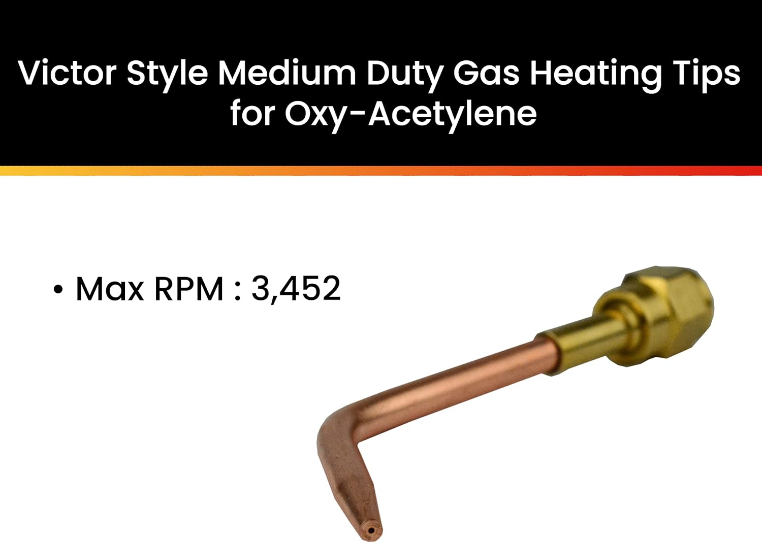 Hot Max 22089 Victor Style Medium Duty Gas Heating Tips for Oxy-Acetylene Size 2, 2-W-1