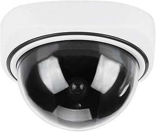 PUSOKEI Simulated Dome Camera Simulation Dome Video Surveillance Camera with Light Indicator Video Surveillance Camera for Home Security