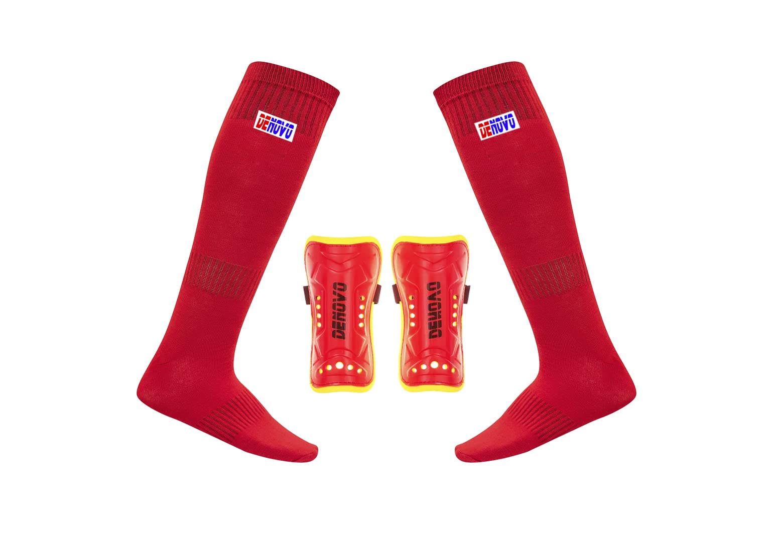 DeNovo New Shin Guard and Lycra Socks Football Kit (B07813KBNP) Amazon Price History, Amazon Price Tracker