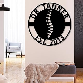 Custom Chiropractor Metal Wall Art with LED Light – Personalized Name Sign for Chiropractic Office (Chiropractor Metal Sign)