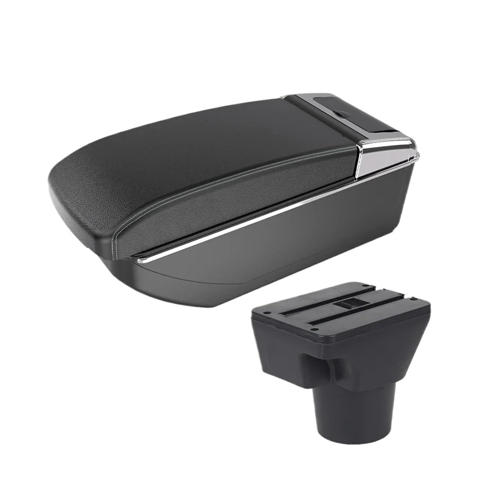 Umdjju B3 White Line Nousb For Kia For Rio2 Armrest Multi-Functional Storage Box Upgrade For Car Center Console Automotive Interior Accessory Usb Car Centre Console Armrest Box(B3 White Line Nousb)
