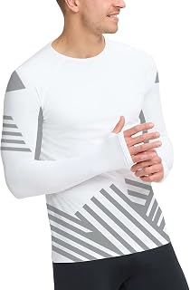 Herren Aktualisiert UV Shirt Langarm UPF 50+ Rashguard Outdoor Sports Tshirts Schwimmshirt Surfshirts Laufshirt for Men