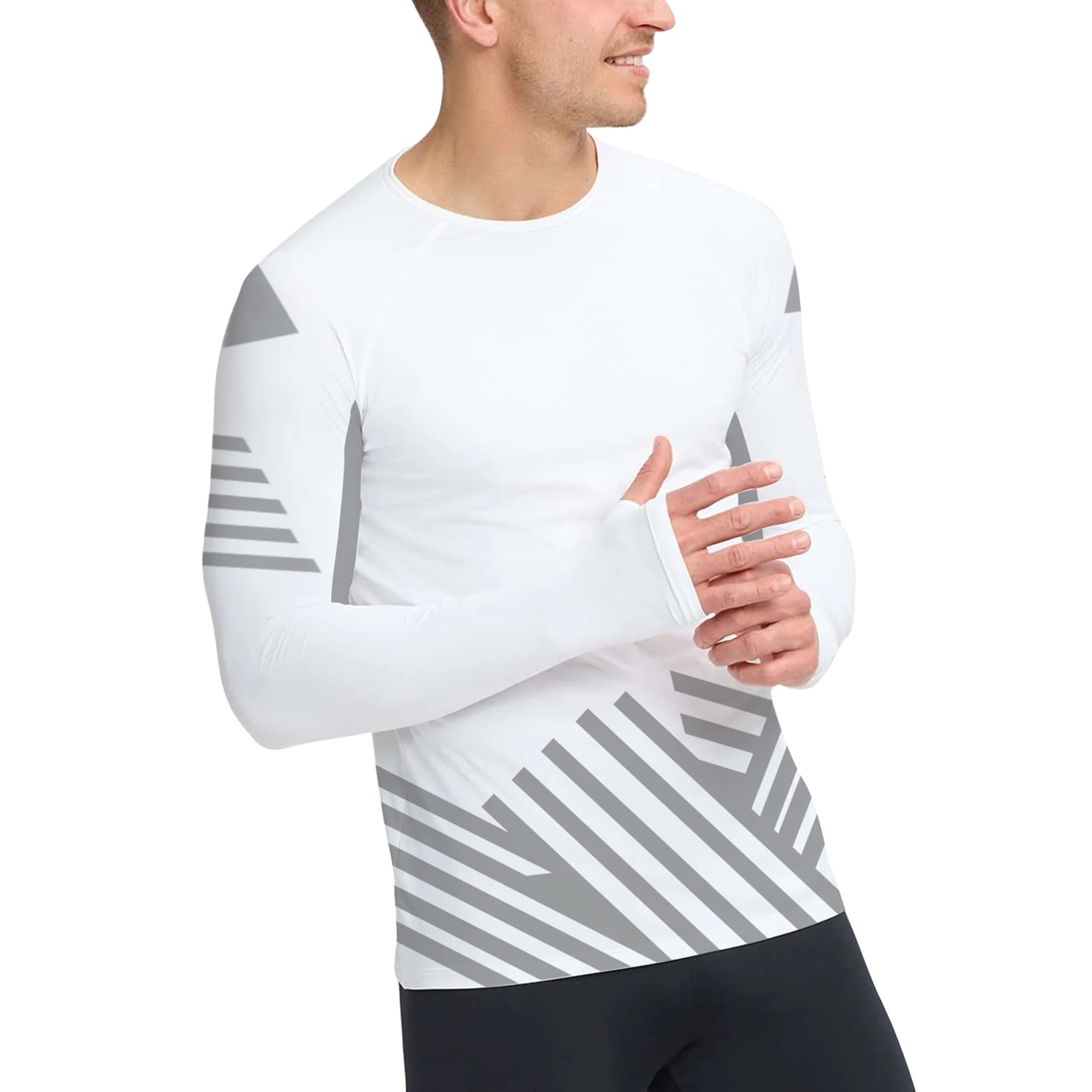 Herren Aktualisiert UV Shirt Langarm UPF 50+ Rashguard Outdoor Sports Tshirts Schwimmshirt Surfshirts Laufshirt for Men