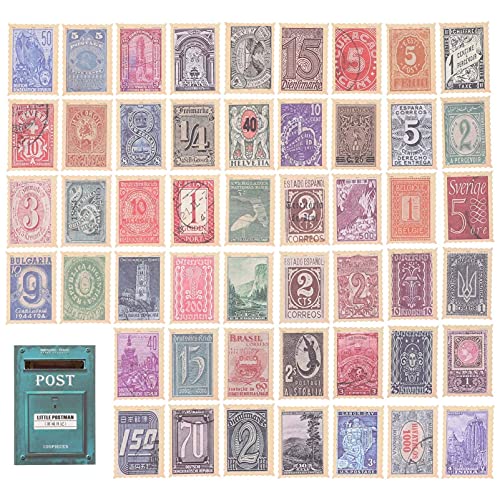 200 Folhas de Selo Postal Do Vintage Scrapbooking Retro Papelaria para Scrapbooking Planejadores Cad