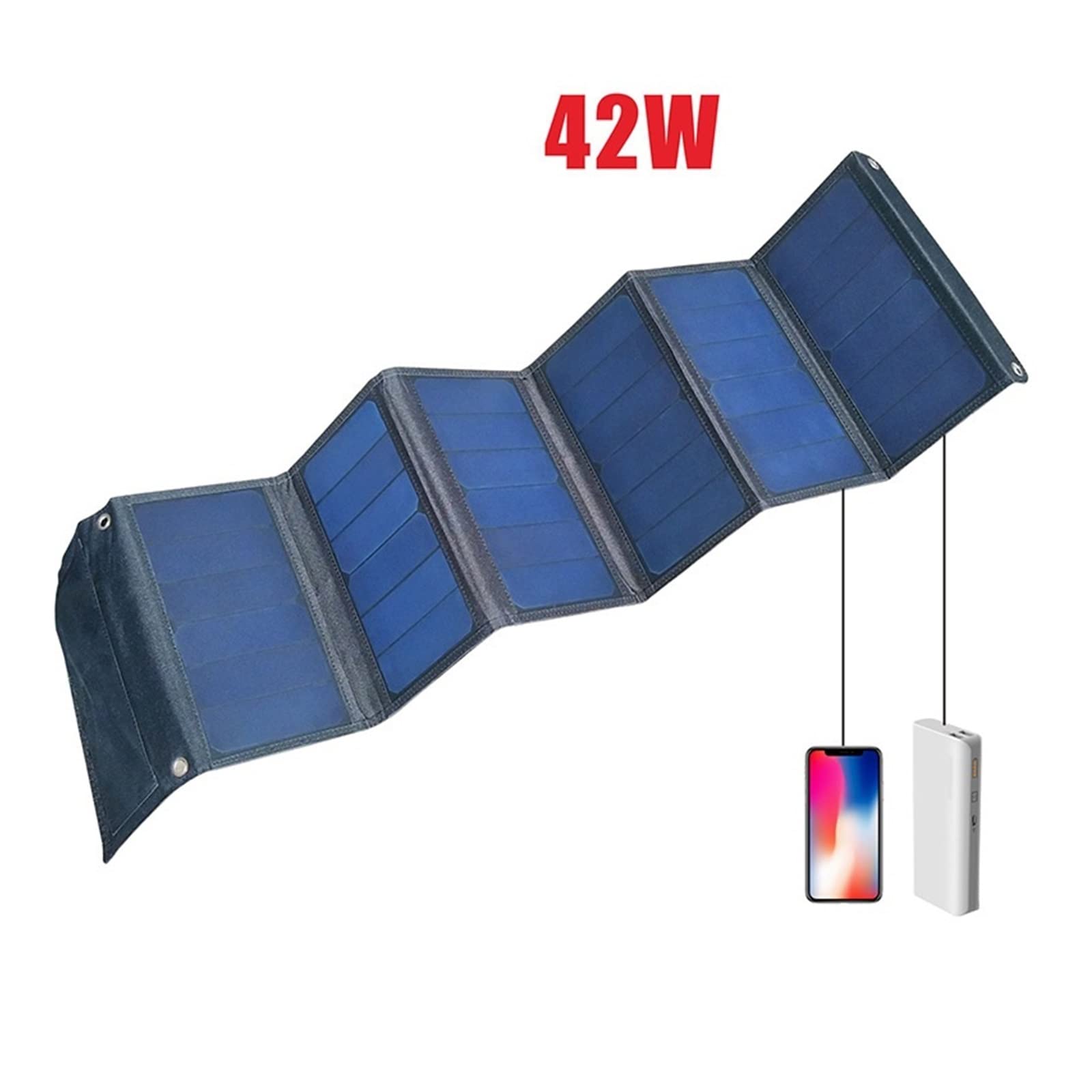 Pannello solare portatile con modulo di alimentazione solare, alimentatore for accumulo di energia da 42 W, supporto for pannello solare pieghevole for power bank, generatore