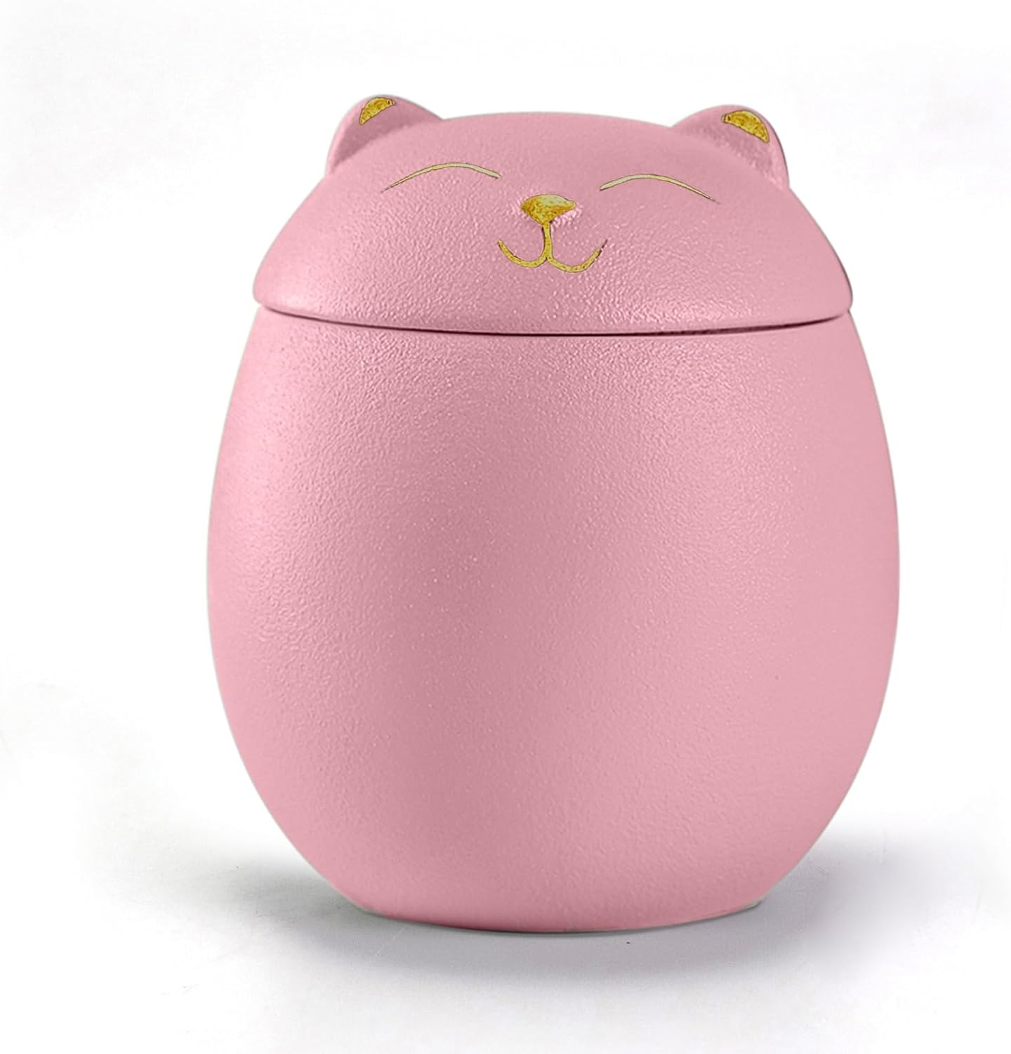 Cat Urn Dog Urn Sized 3.2x2.9 and 4.9x4.25. A Smiley-Cat Pet Urn with a Memoria Card.Cat Urns for Ashes for Your Pet (33 cu/in, White)