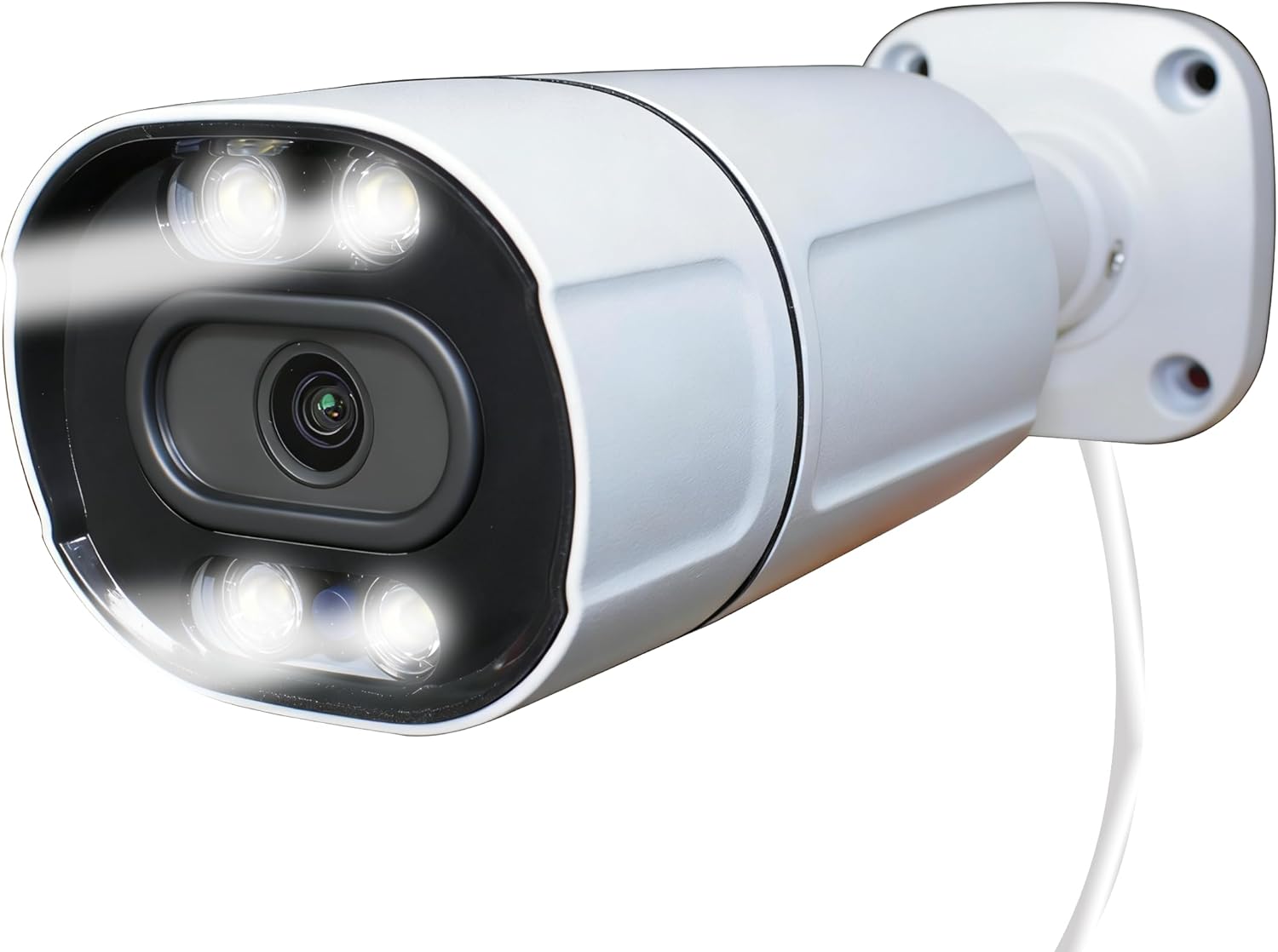 Sinis 4K 8MP Outdoor Security IP Bullet PoE Camera, AI Human Motion Detection, Smart Dual Light Color Night Vision, Work with NVR, Weatherproof IP67, Wide Angle, Build in Mic