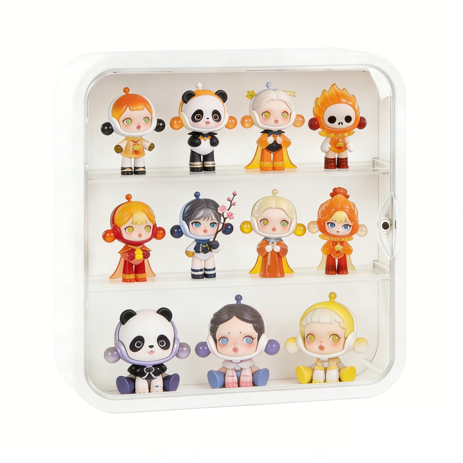 Vitrine pour figurines Pop Mart et Sonny Angels boîte murale blanche anti-poussière