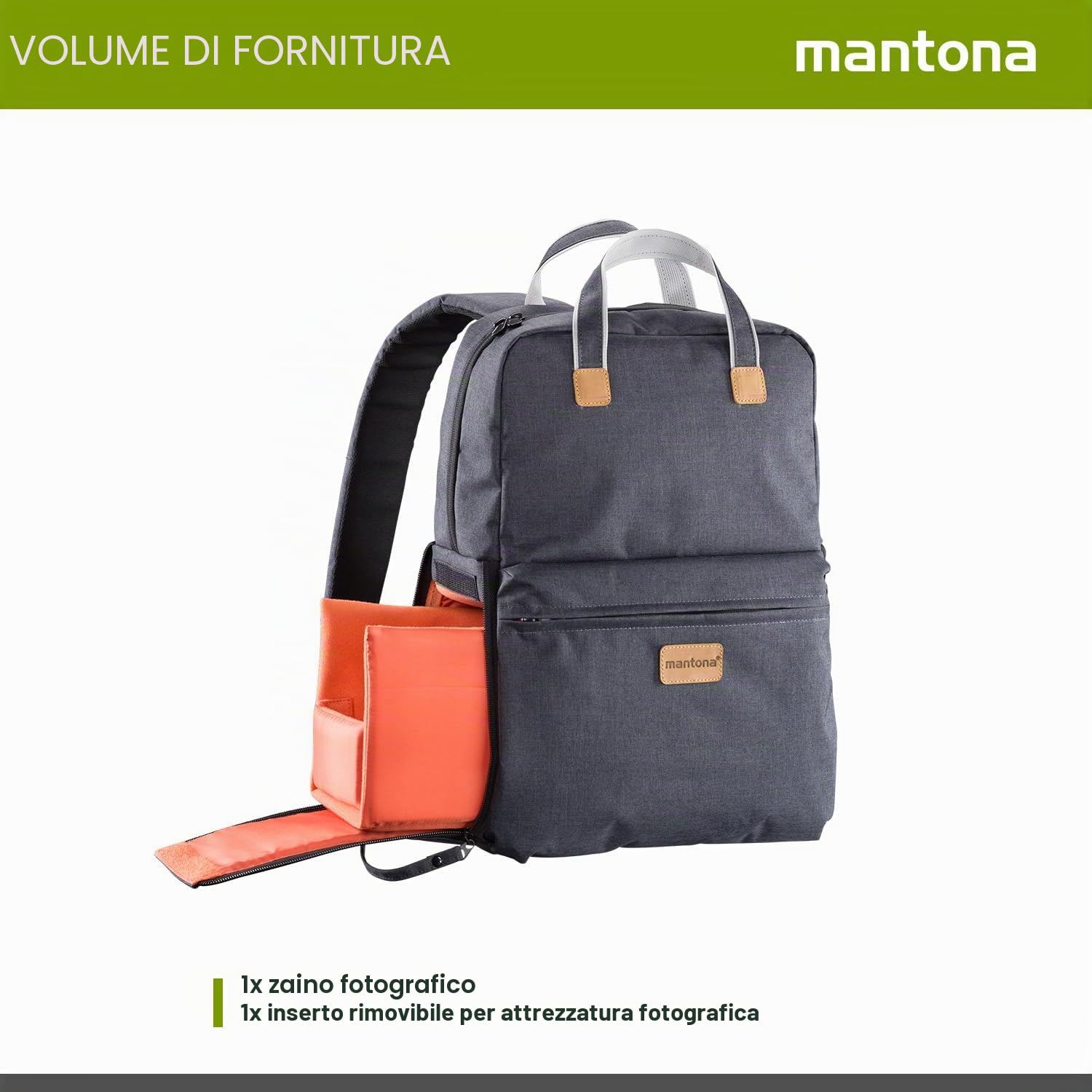 Mantona Urban Companion Fotorucksack und Tasche, anthrazit, 450mm