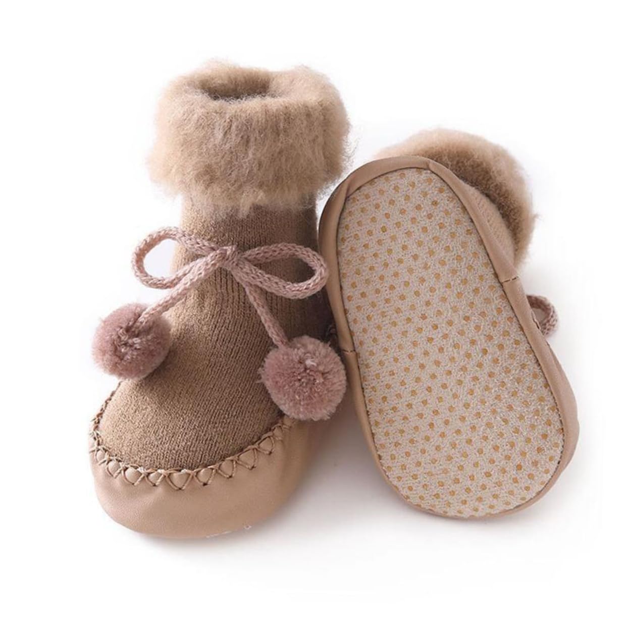 OATIPHO Breathable Baby Socks Toddler Slippers Soft Cotton Non-slip Long Socks Perfect for Newborns Prewalker Shoes (size Xs 0-6 Months)