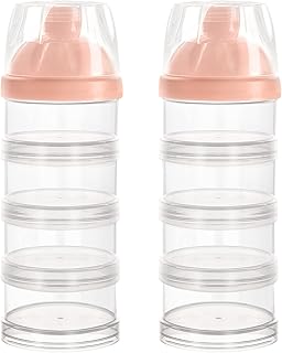 Accmor Baby Milk Powder Formula Dispenser, 4 Layers Stackable Formula Container for Travel, Non-Spill Snacks Formula Storage Container On The Go, BPA Free