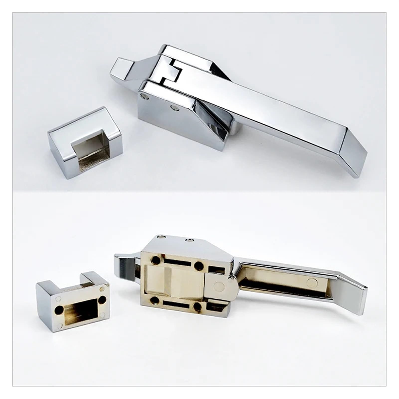 Poignée de congélateur Charnière de porte de four Entrepôt frigorifique Serrure industrielle Laboratoire Loquet Matériel Tirer Pièce Équipement Usine 1 Pièces(Black with key)