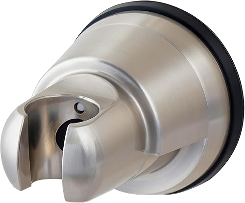 Hibbent Soporte de cabezal de ducha con ventosa al vacío, soporte de cabezal de ducha extraíble, soporte de pared ajustable en altura ajustable,