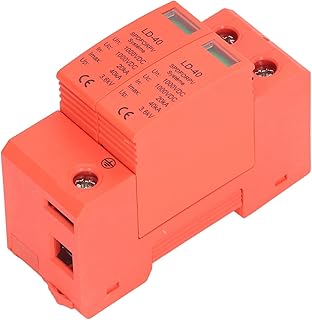 Surge Protection Device, PC Casing Voltage Surges Arrester Quick Response 1000V DC Overheating Protection 2P 20‑40KA Good Conductivity for Circuit Breaker