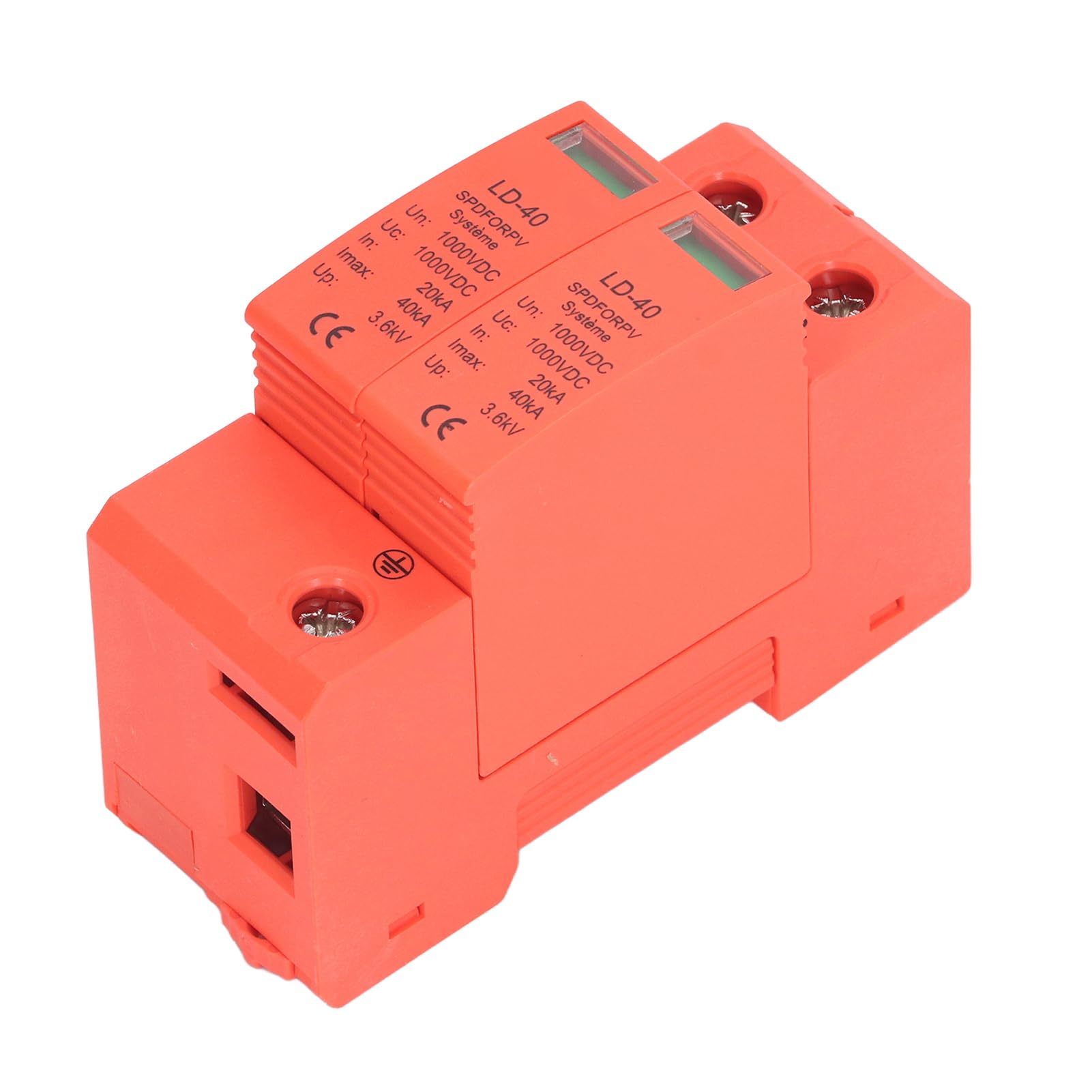 Voltage Surges Protector, 1000V DC 2P 20?40KA Protection Device Quick Response PC Casing for Circuit Breaker