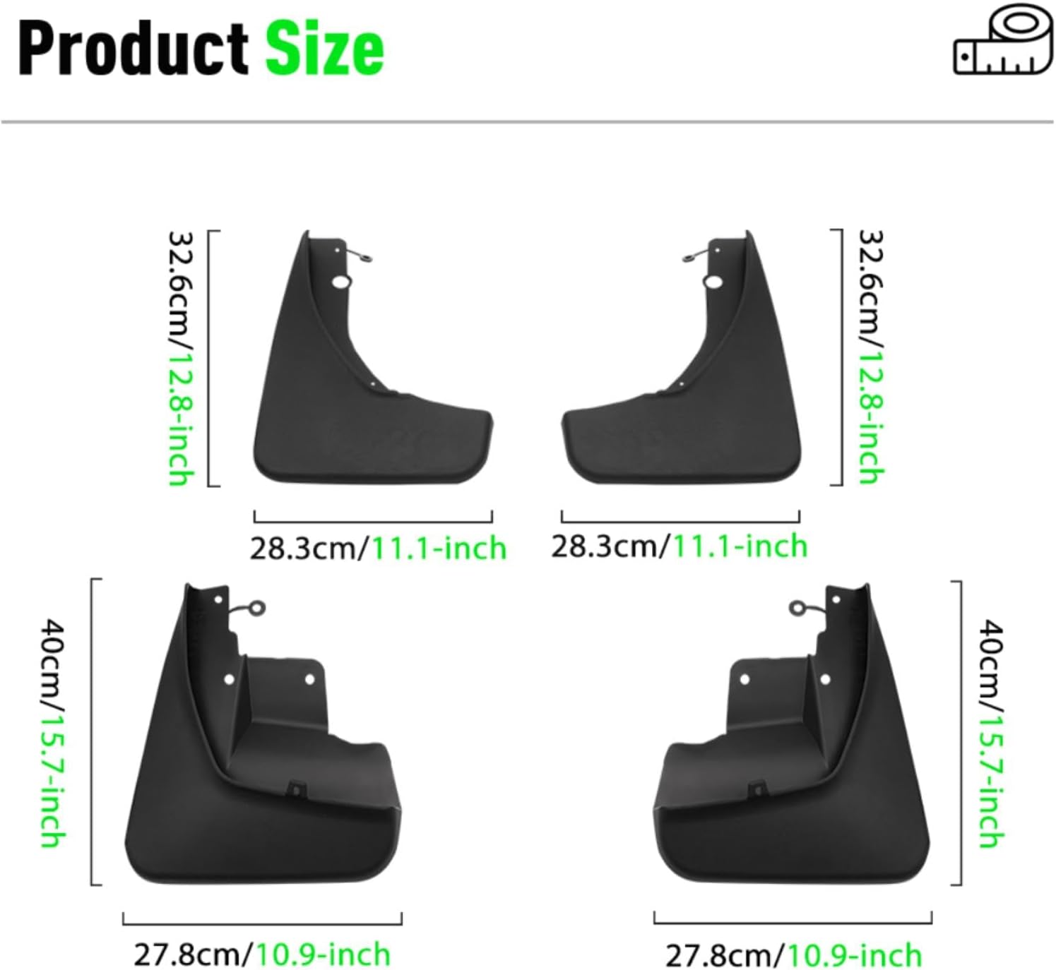 4PCS Car Mud Flaps Splash Guards Mudguards Car Mud Flaps Compatible with Jeep Grand Cherokee WK2 2011 2012 2013 2014 2015 2016 2017 2018 2019 2020 2021 2022