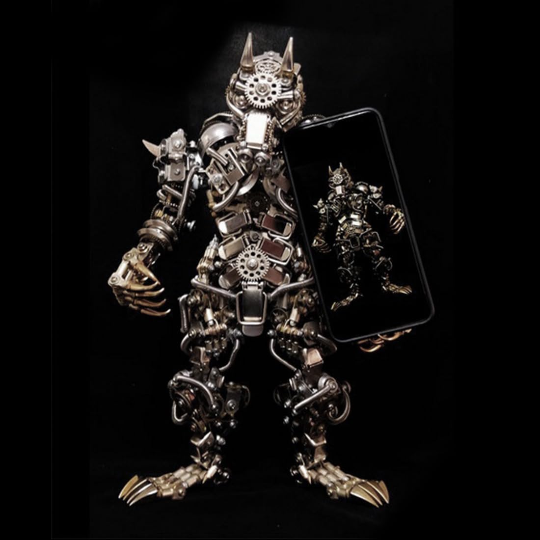 3D Metall Puzzle Erwachsene, 3D Metall Puzzle Werwolf Modell, DIY Mechanische Steampunk Werwolf, Surreale Mechanische Tiere, Desktop Deko, 2000+ Teile