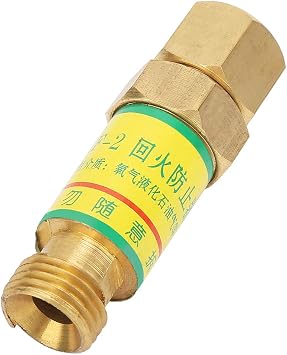 BROLEO Oxygen Acetylene Flashback Arrestor, Welding Cutting Torch Flame Buster Medium Pressure Brass for Backfire (Oxygen Temperer), BROLEOx3ngouthsd-01