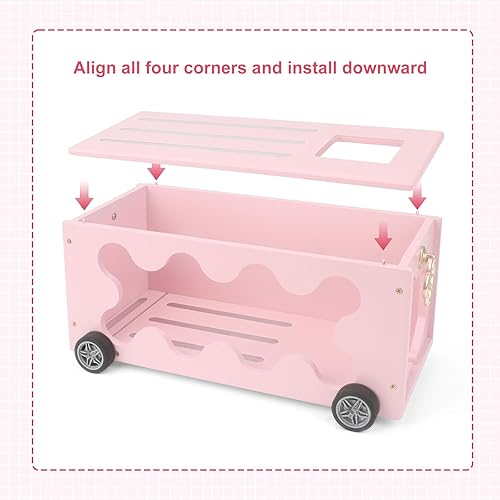 Miniatura 6 de Para Tonies Box Organizador de estante, carrito de cofre del tesoro para estante Tonie magnético, compatible con caja Tonie 1 jugador Tonies Figuras