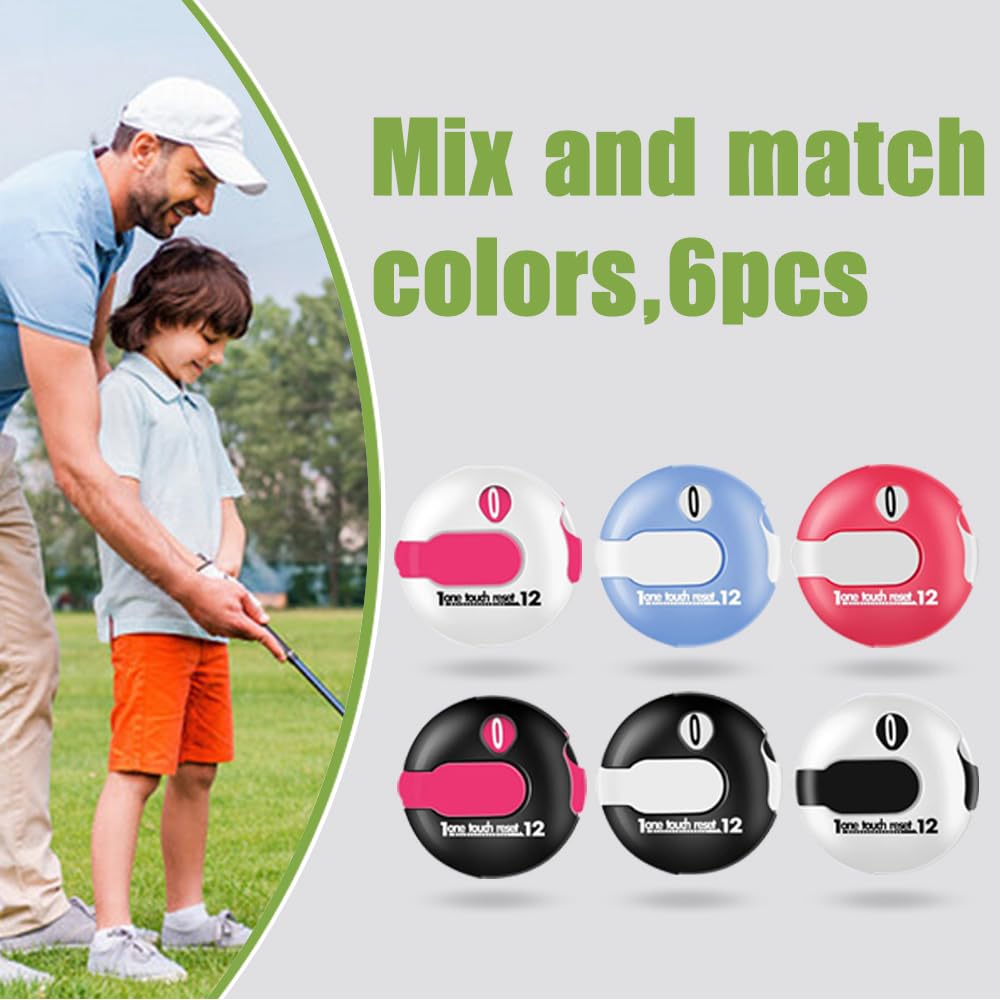 rideontogo Golf Score Tracker Compact 1.2-inch Touch Reset Counter - StylishGolf Stroke Counter 6-Color Options (Random Delivery)